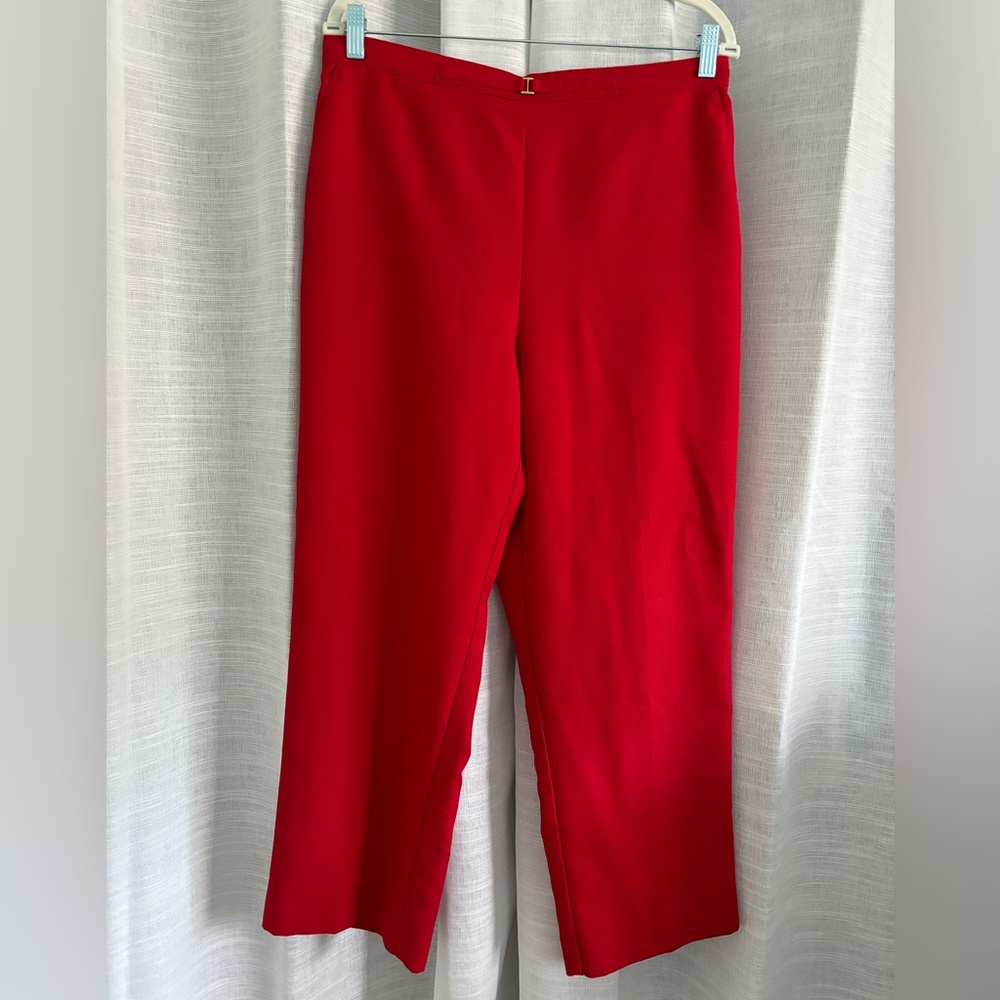 Alfred Dunner scarlet straight leg pants